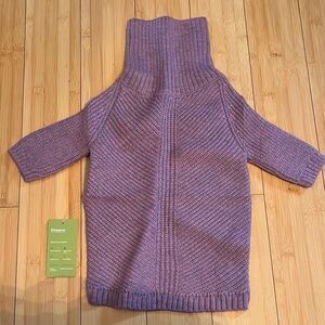 Warm Purple Knit Dog Sweater